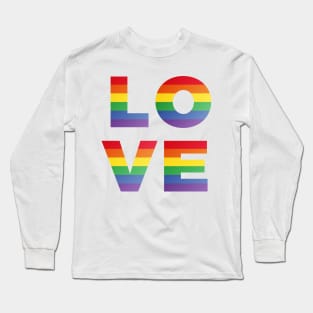 Pride Love Rainbow Design Long Sleeve T-Shirt